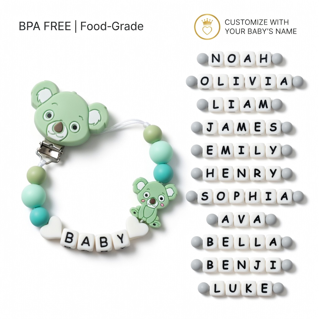 Baby Teethers - Silicone Baby Pacifier Clip Teething Chain