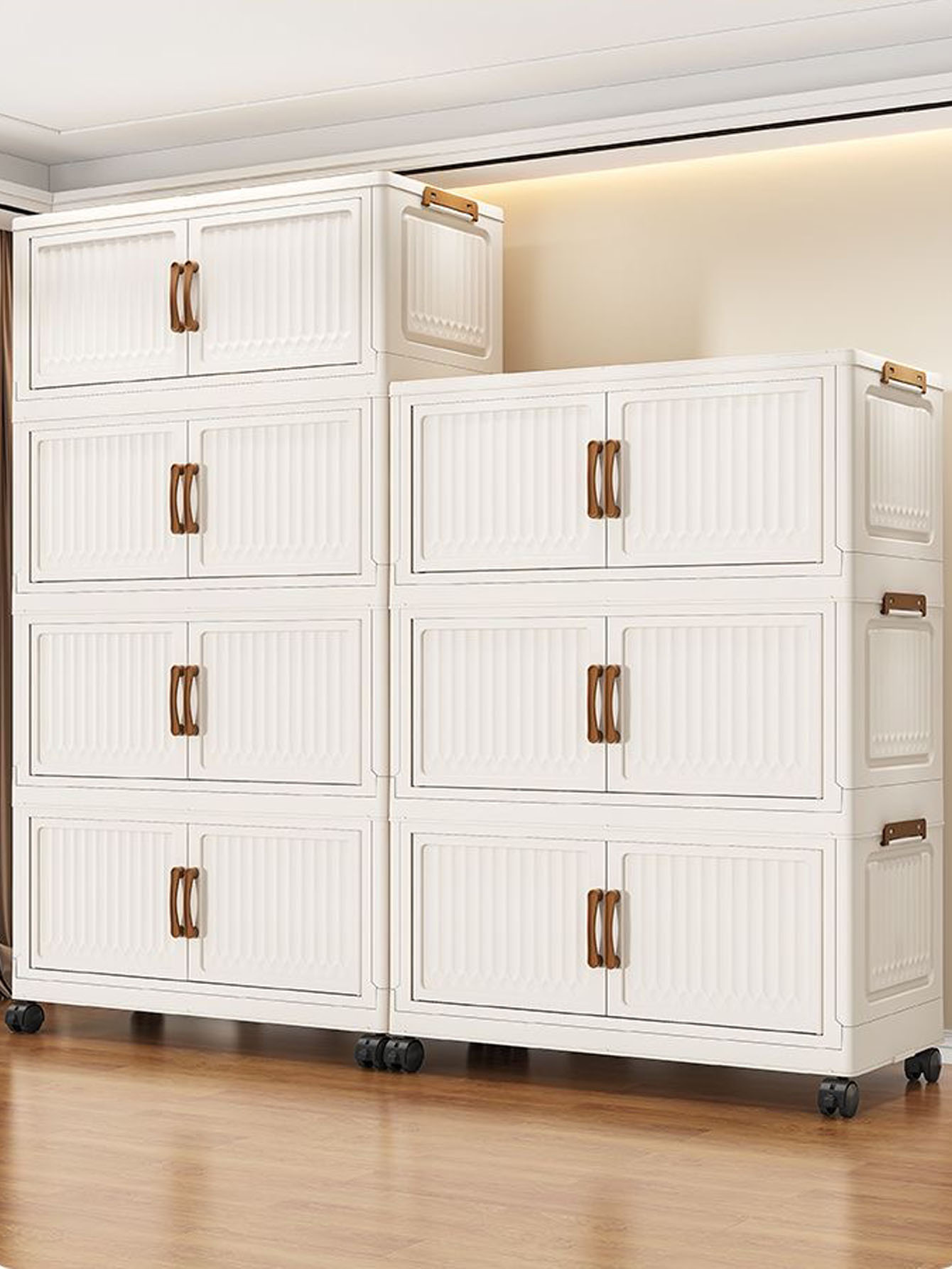 Baby Products Storage Box - Foldable No-Install Multi-Layer Plastic Baby Wardrobe