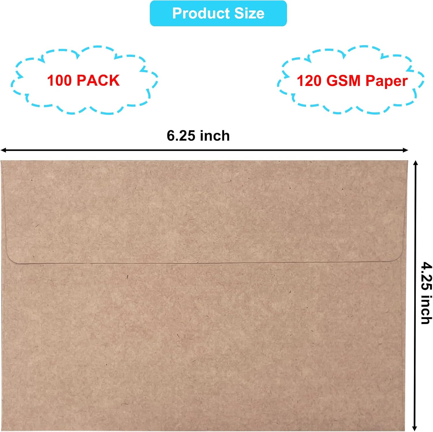 100 Pack 4x6 Kraft Envelopes f - огляд і ціна Baby Products Photos